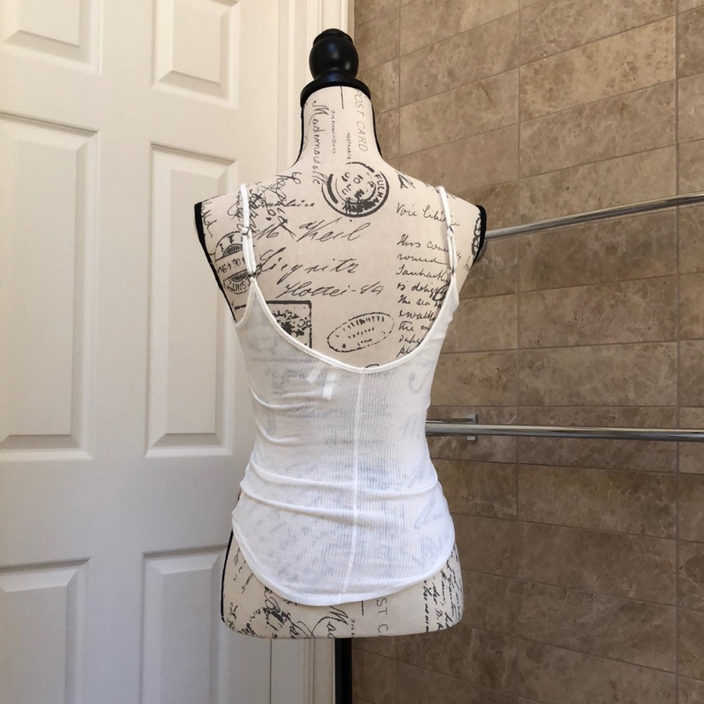 Basic White Ribbed Tank - Picture 5 of 6